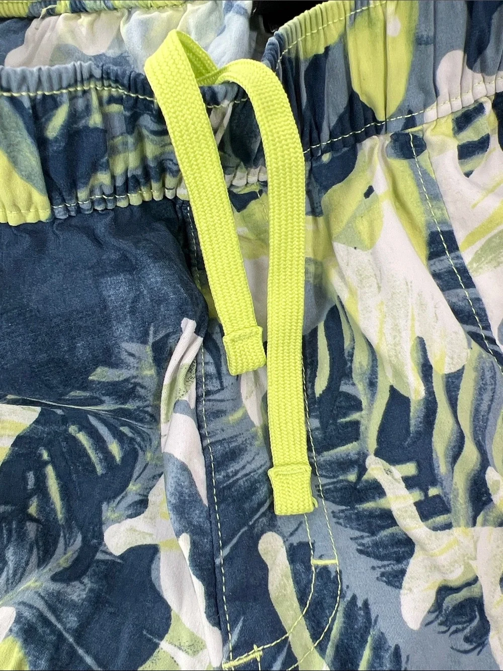 The North Face Yellow Neon Camo Athletic Shorts